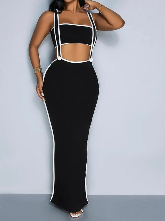 Black strap 2pc set